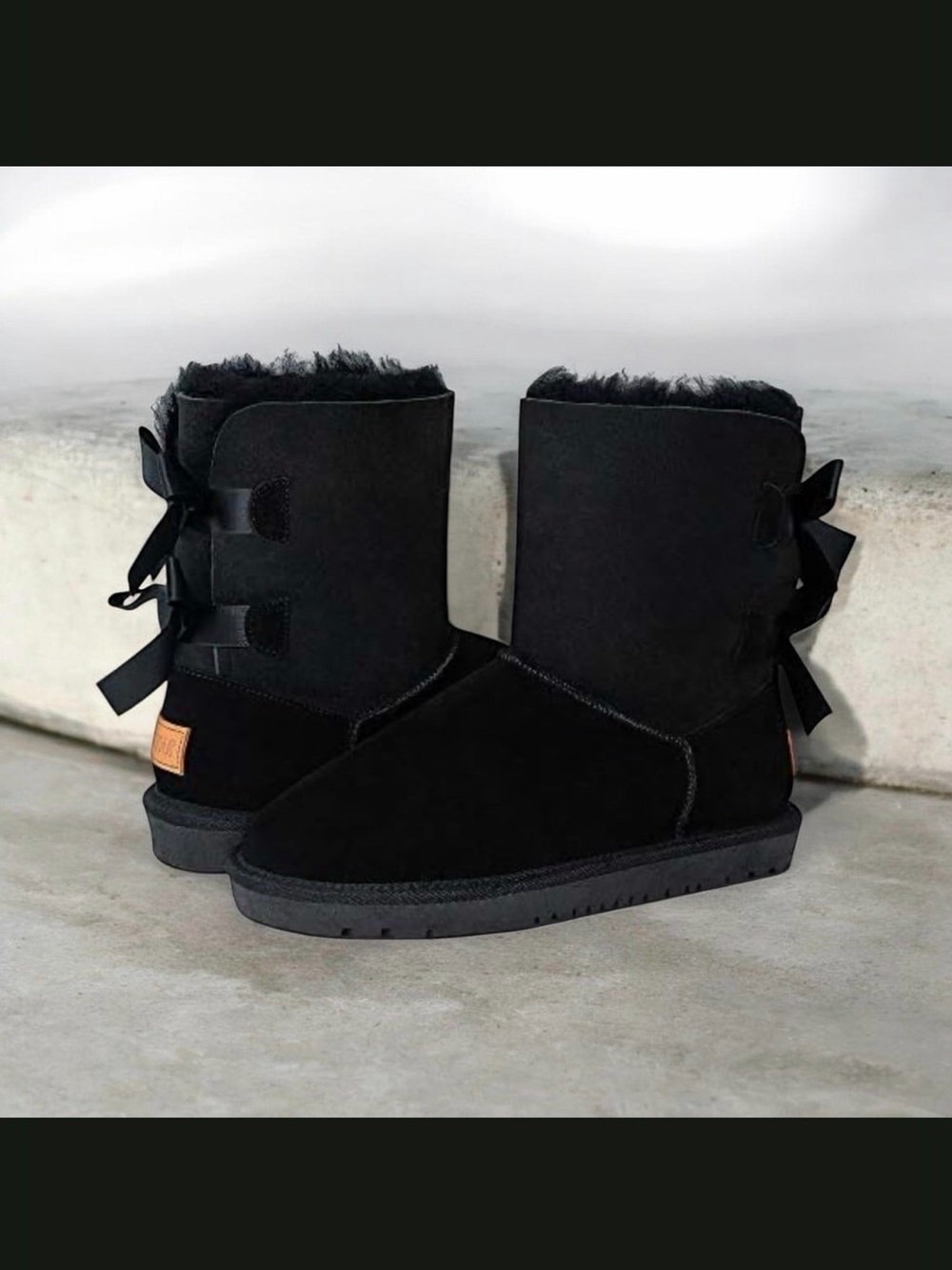 Sheepskin Fur Lining Winter Warm Boots Size 8 M